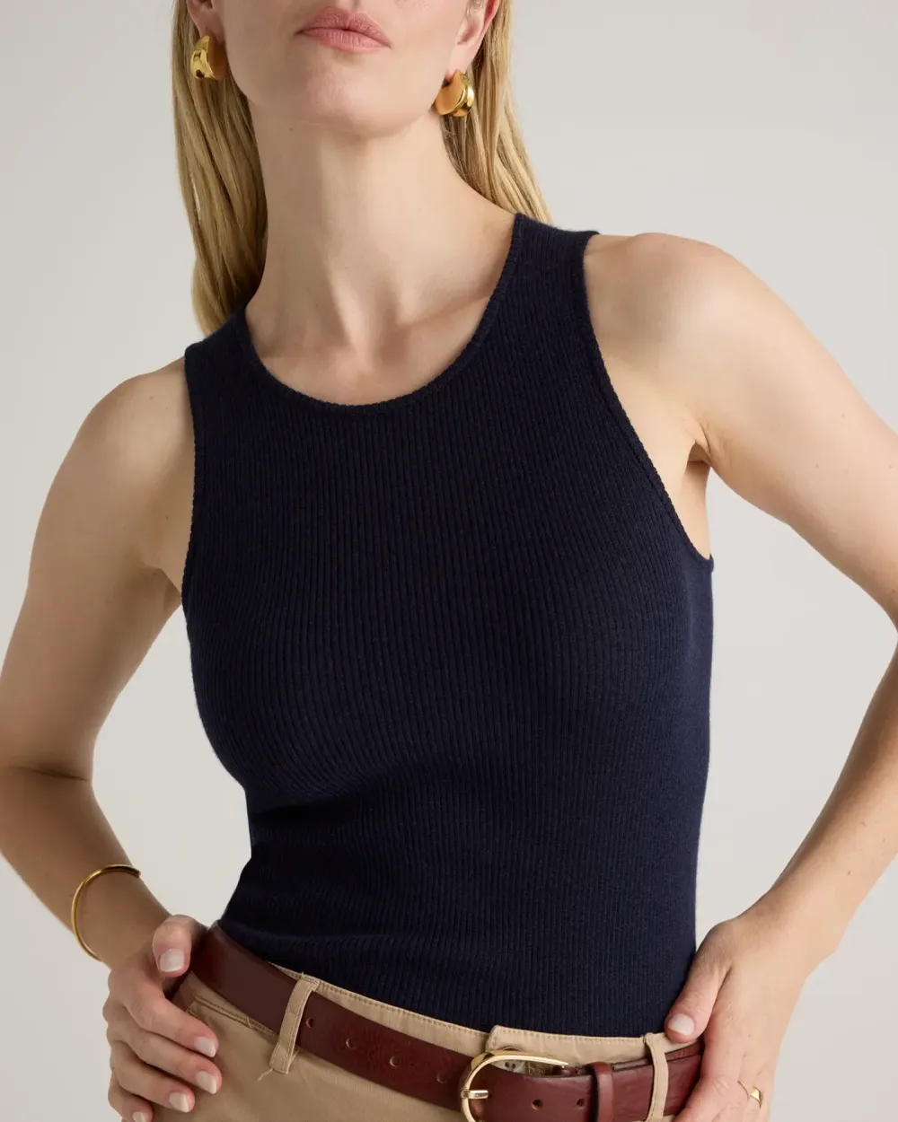 Featherweight Cashmere Ribbed Tank