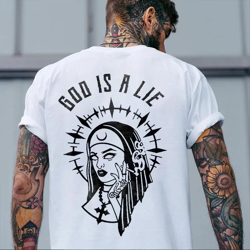 God Is A Lie Printed Men's T-shirt