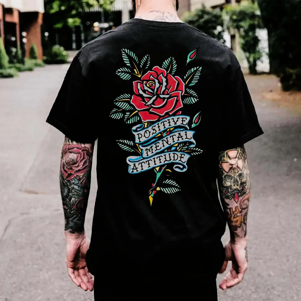 Positive Mental Attitude Printed Men's T-shirt