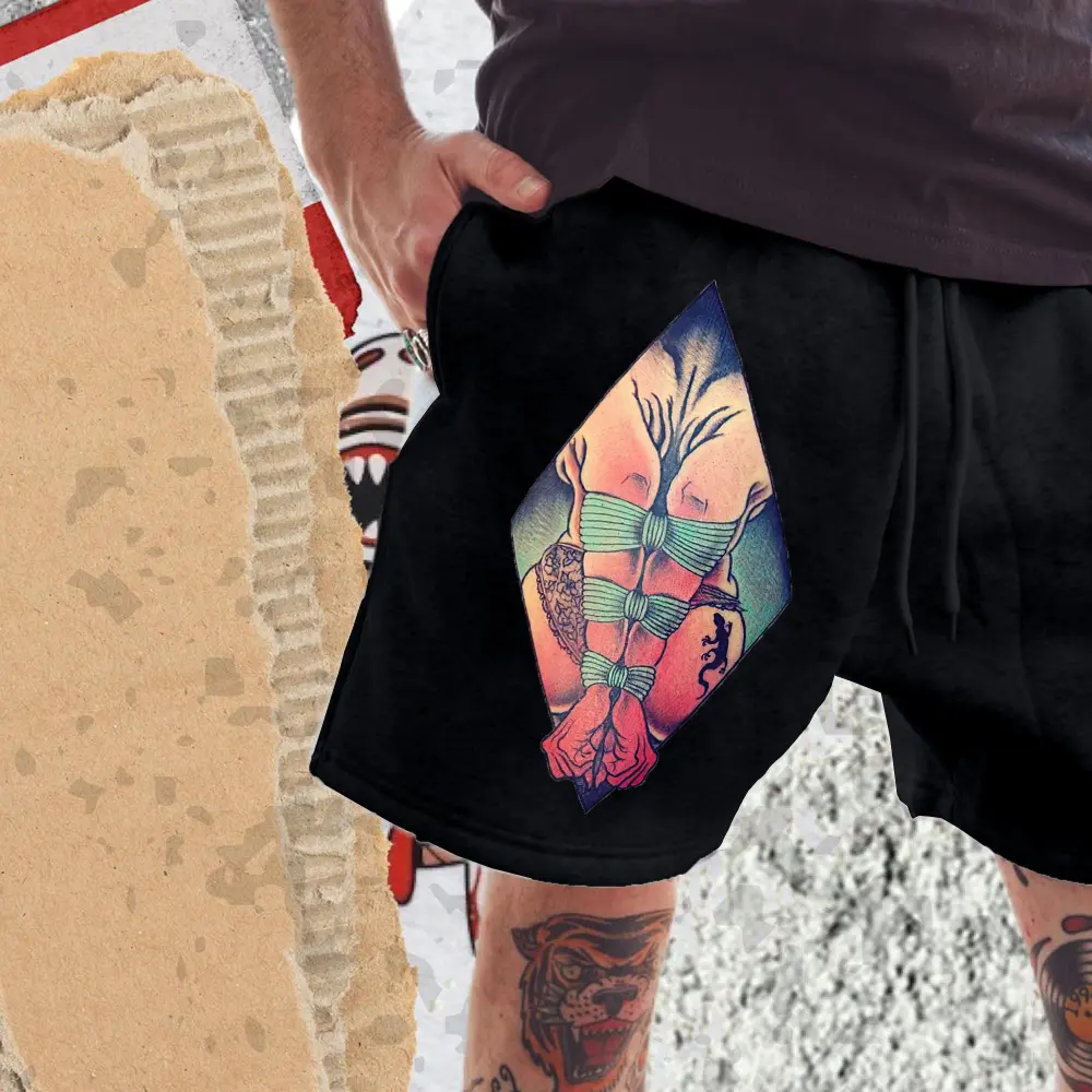 Bundle Game Print Sports Casual Men's Loose Shorts
