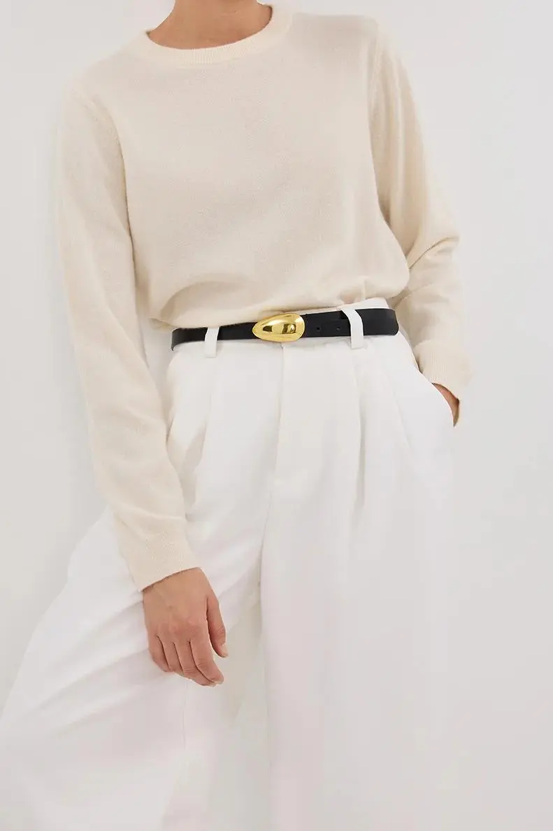 INDY CREAM CASHMERE KNIT JUMPER