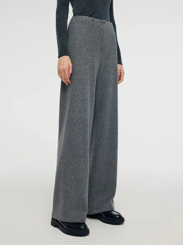 Wool Blend Straight Women Pants