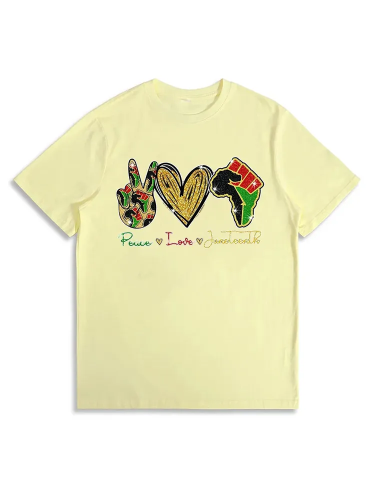 Peace Love Juneteenth T-Shirt