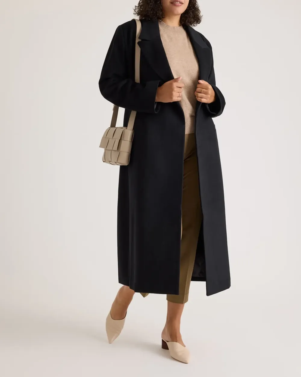 Slight Stretch Italian Wool Tailored Coat