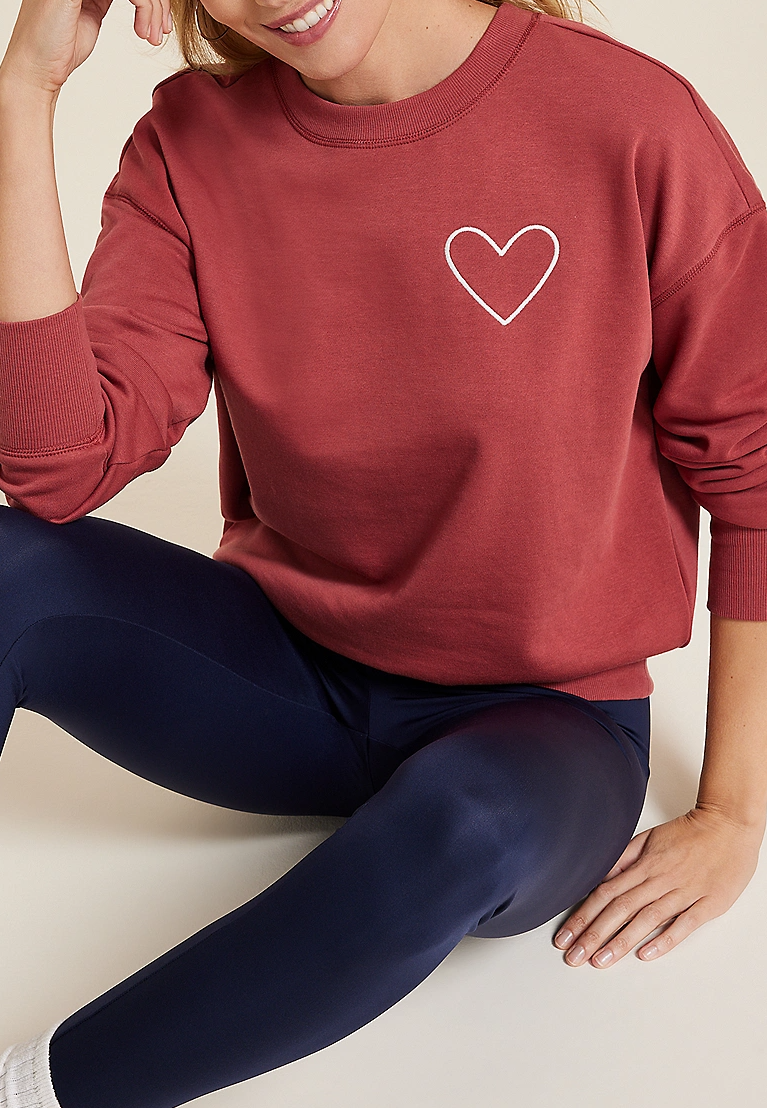 Scattered Hearts Relaxed Fit Sweatshirt