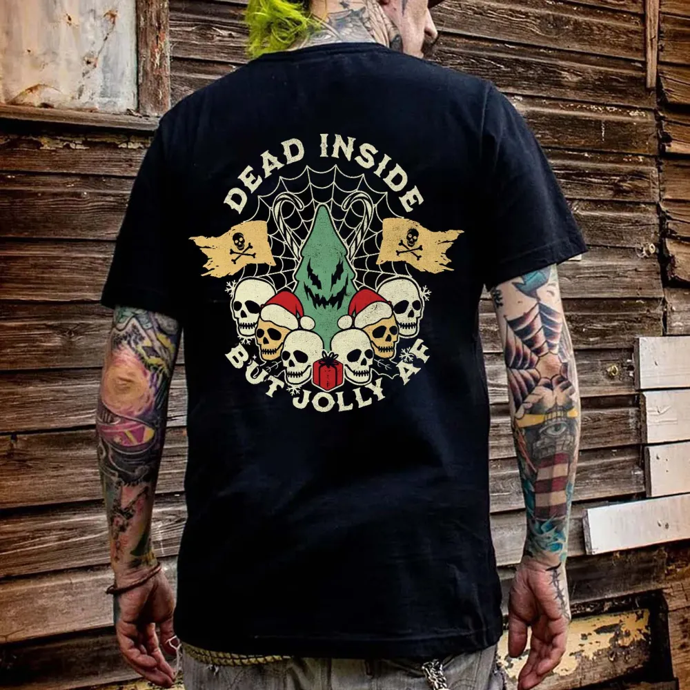 Dead Inside But Jolly AF Printed Men's T-shirt