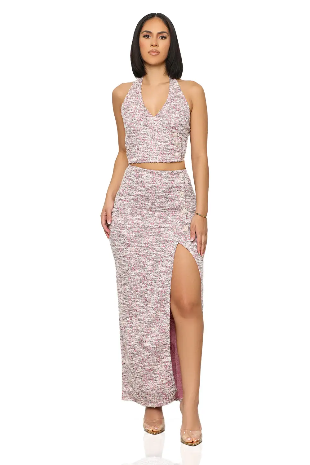 As Usual Tweed Skirt Set