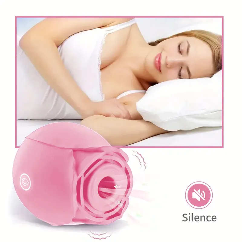 Pink Rose Toy Vibrator Classic Sucking Vibrator 10 Frequency