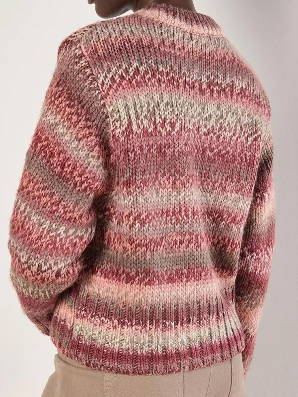 Chunky Knit Tonal Stripe Jumper