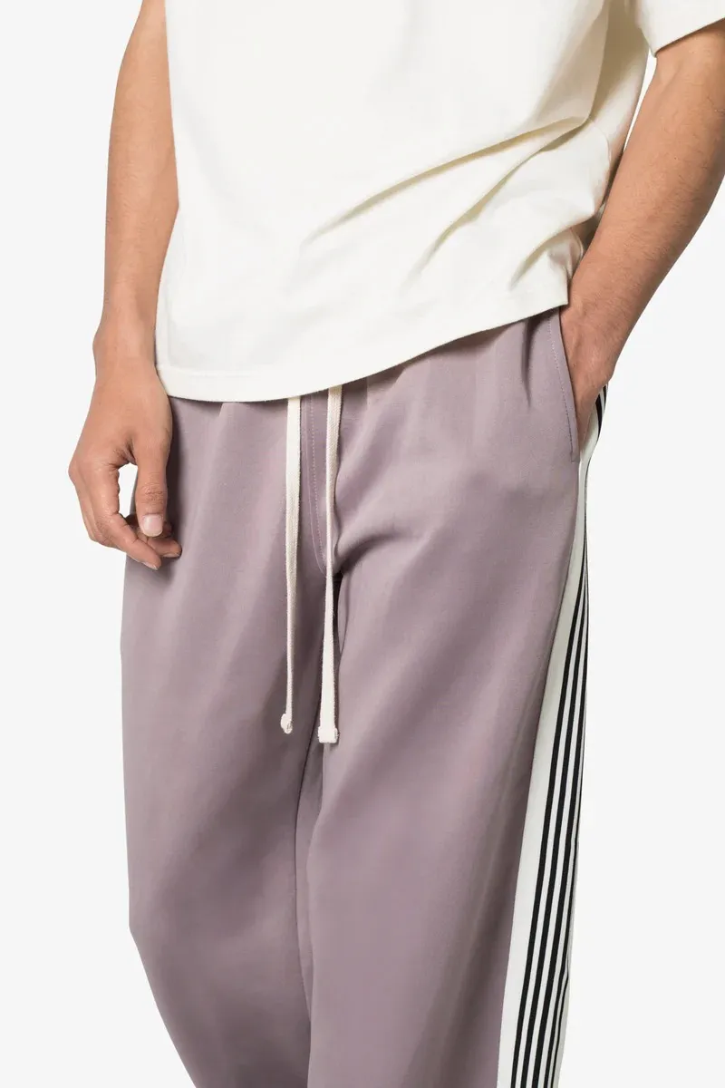 TRICOT SIDE STRIPE LOOSE SLIGHT STRETCH PANTS