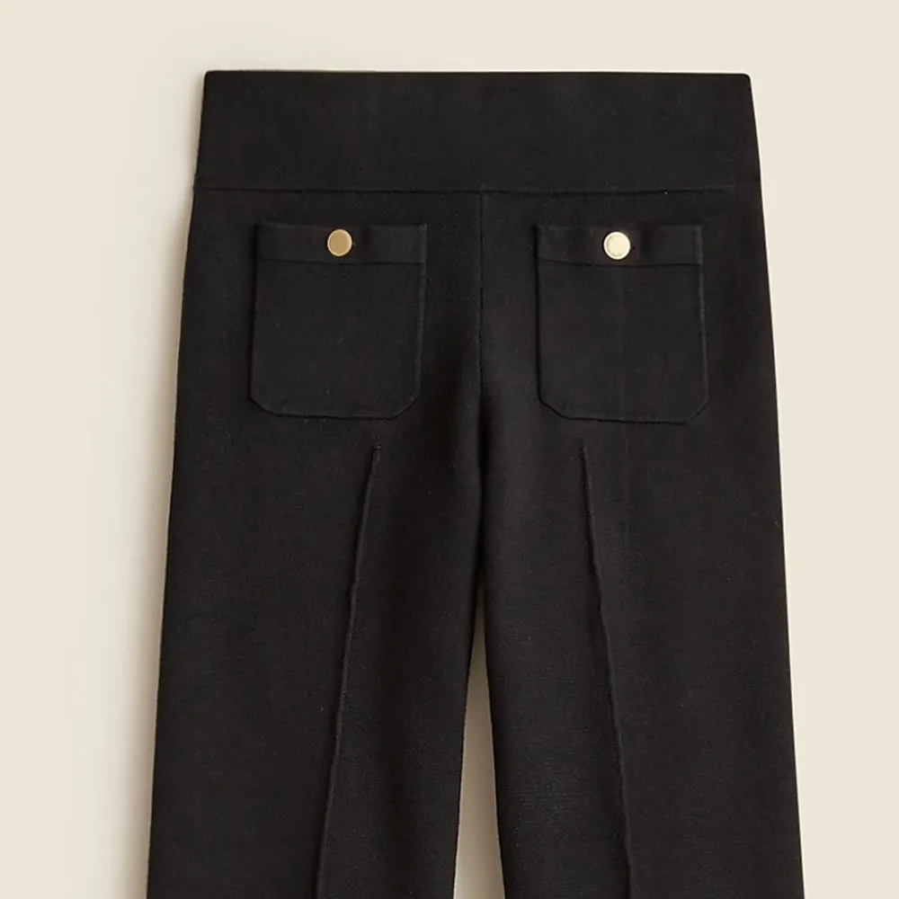 Delaney kickout sweater pant with patch pockets