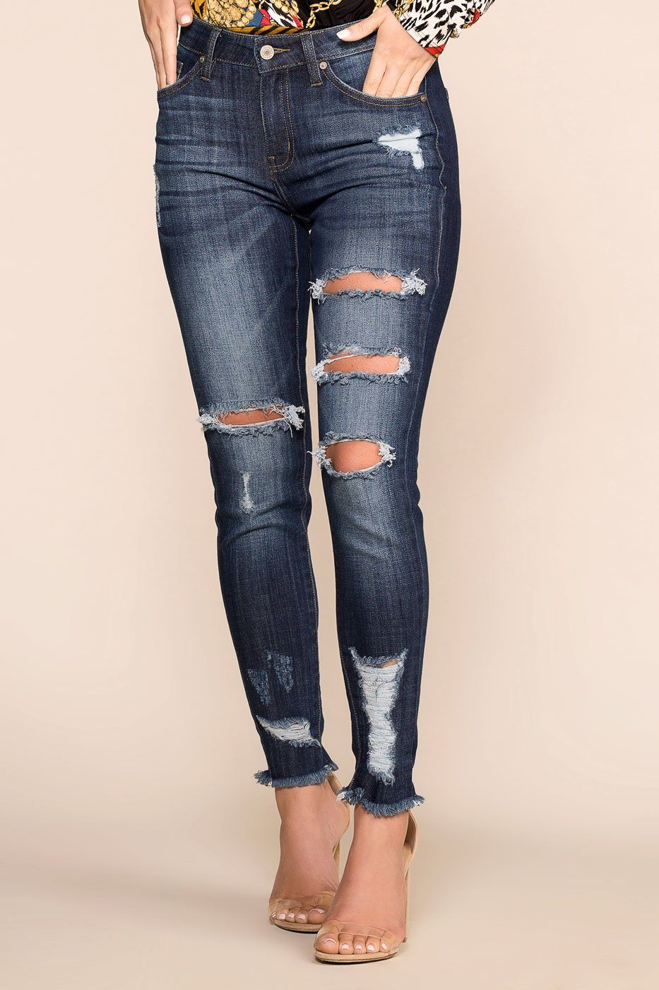 On It Distressed Skinny Jeans