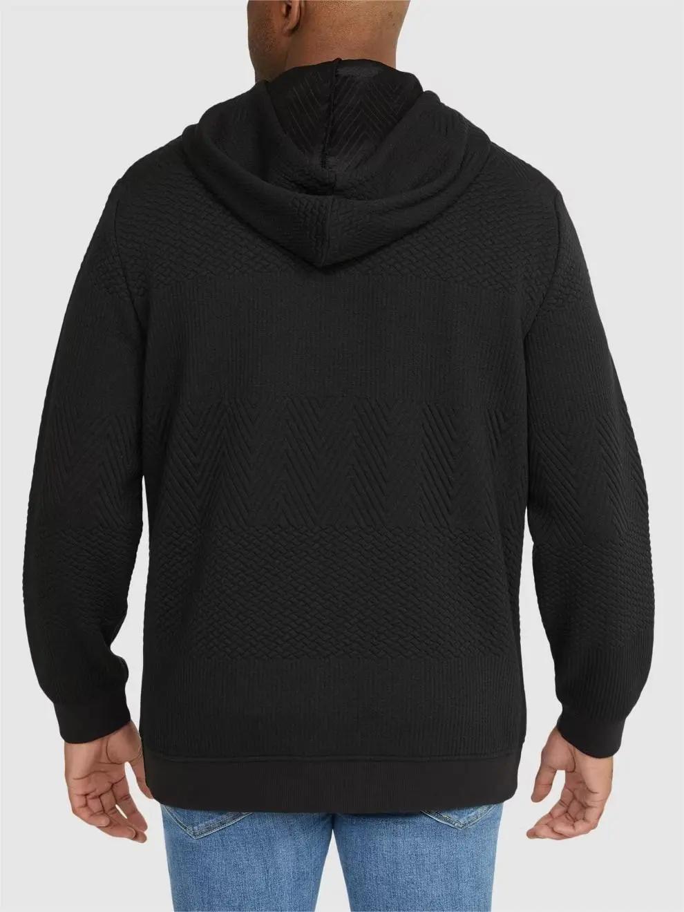 BLACK BRADLEY JACQUARD HOODIE