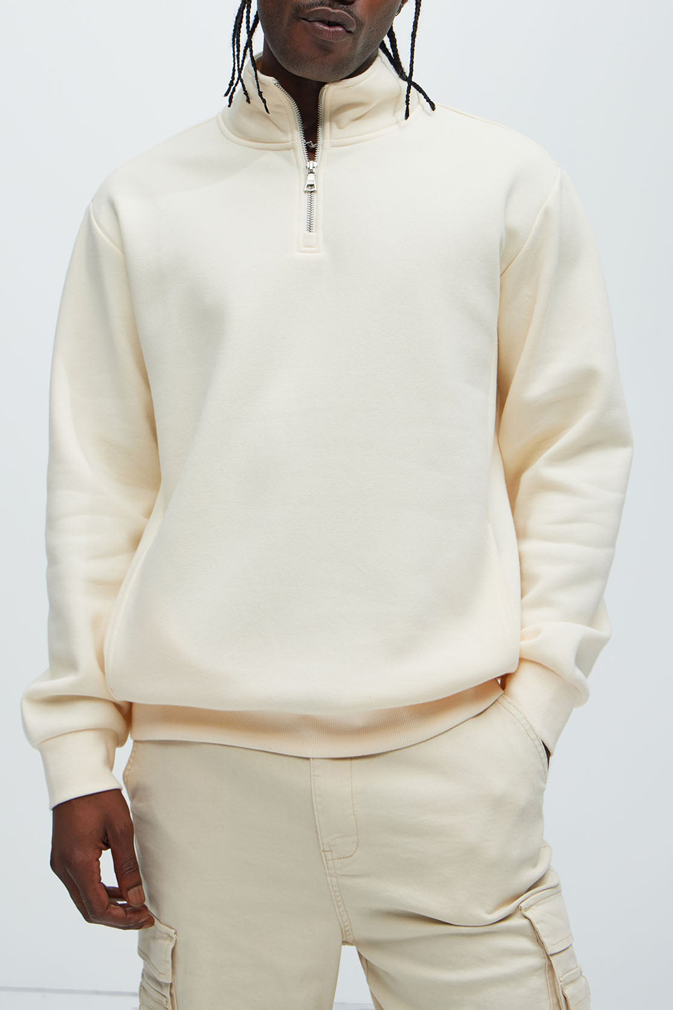 Quarter Zip Collar Sweatshirt