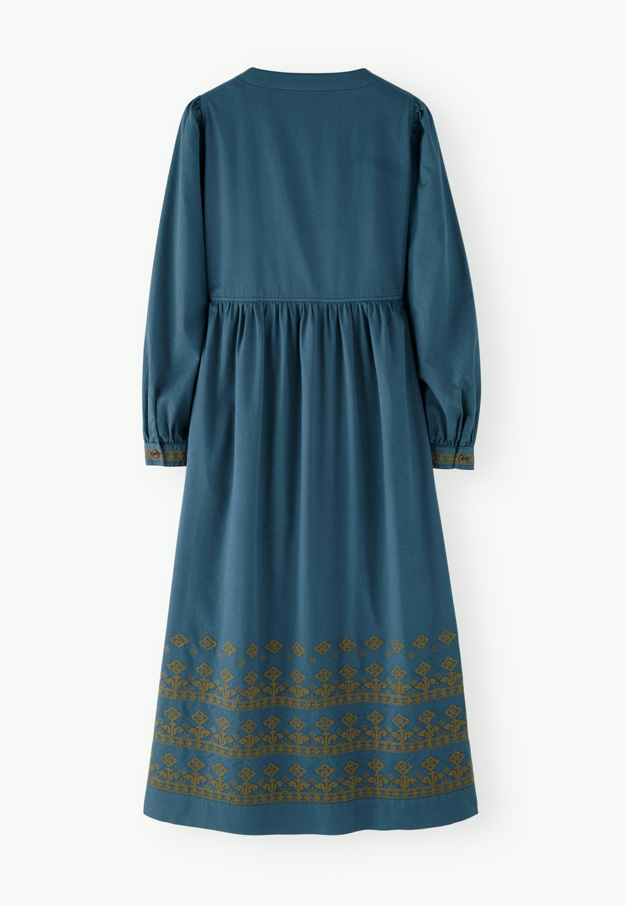 Embroidered dress
Cotton twill