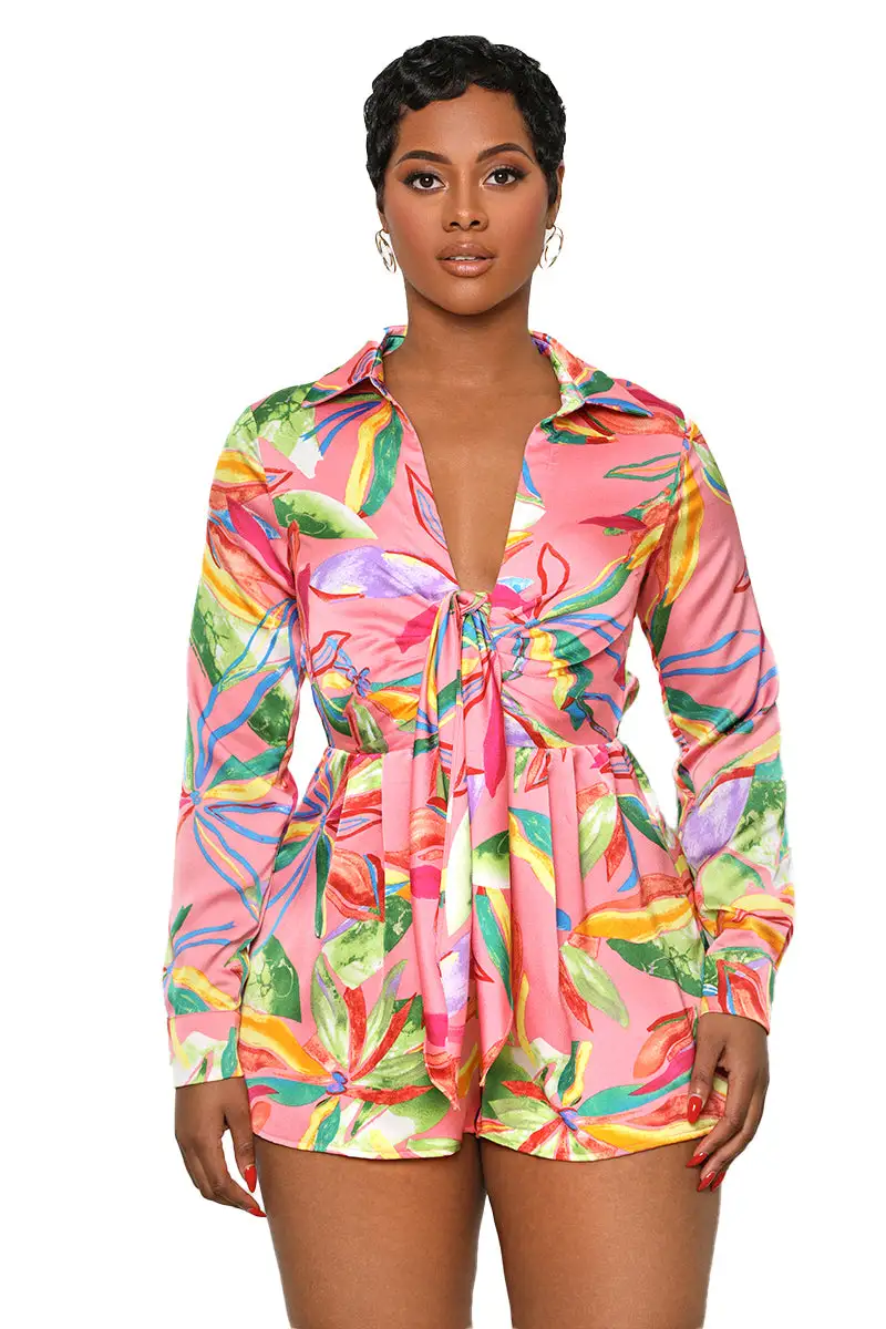 Spring Fling Romper (Pink Multi)