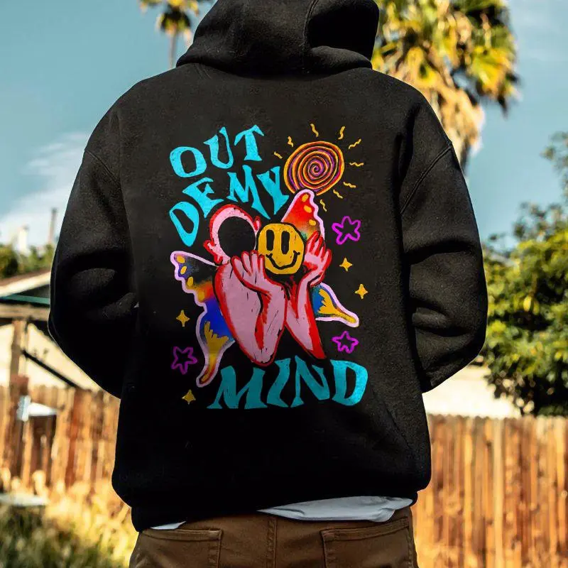 Out Of My Mind Printed Men's Hoodie