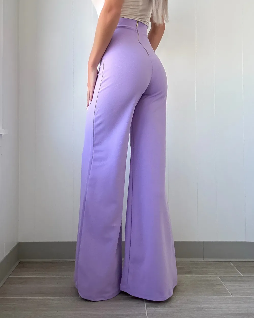 Sleek Sophistication Wide Leg Pants - Lavender