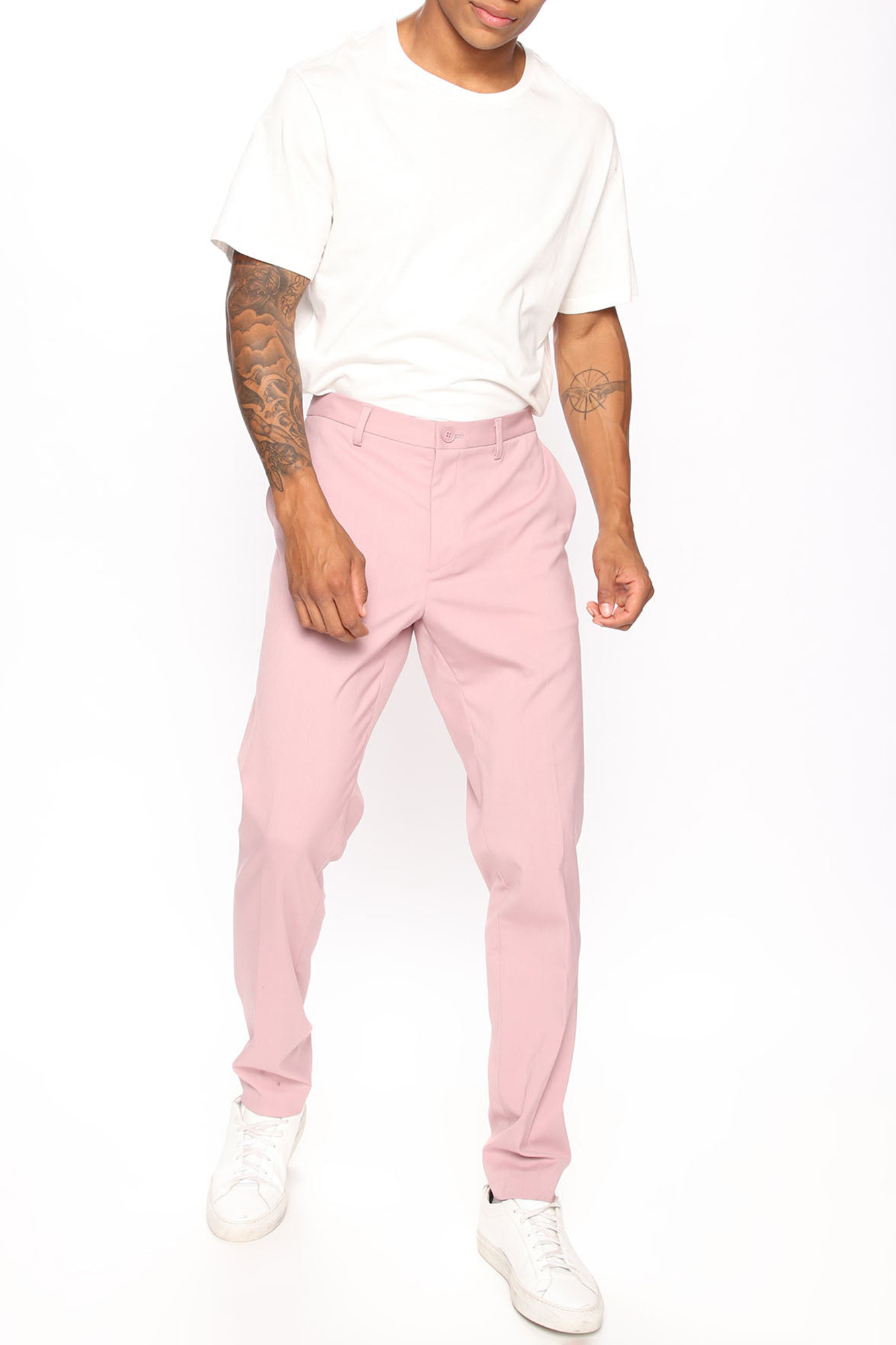 The Button Closure Slim Trouser