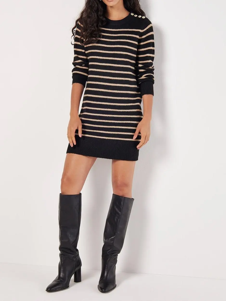 Striped Knitted Dress