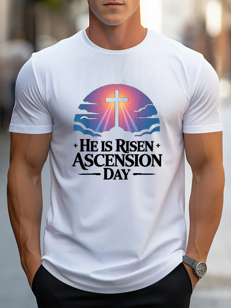 Men'S He Is Risen Ascension Day T-Shirt
