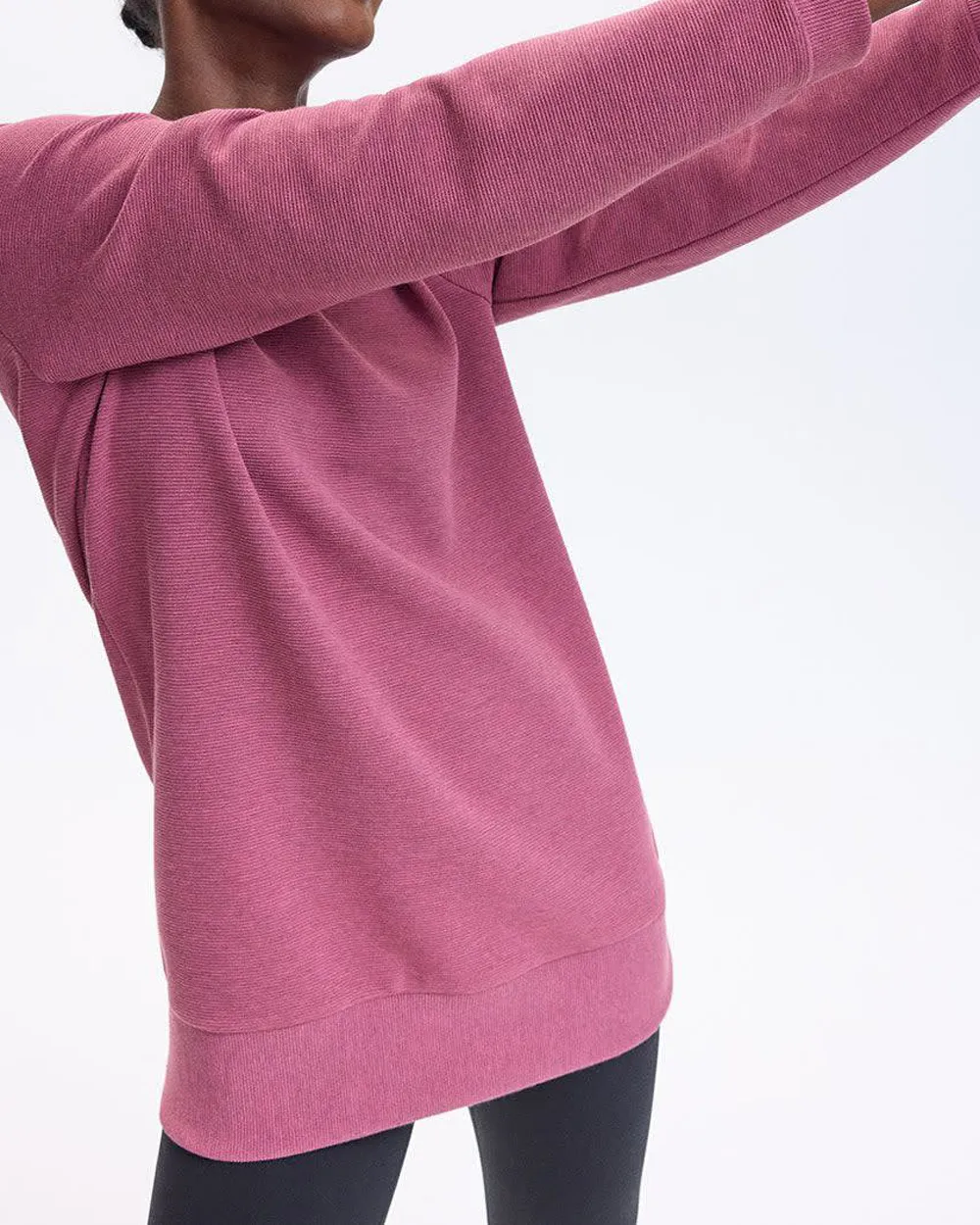 Long-Sleeve Crew-Neck Ottoman-Knit Tunic