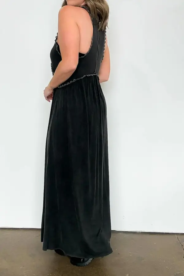 Simply Enticing Flowy Maxi Front Slit Dress