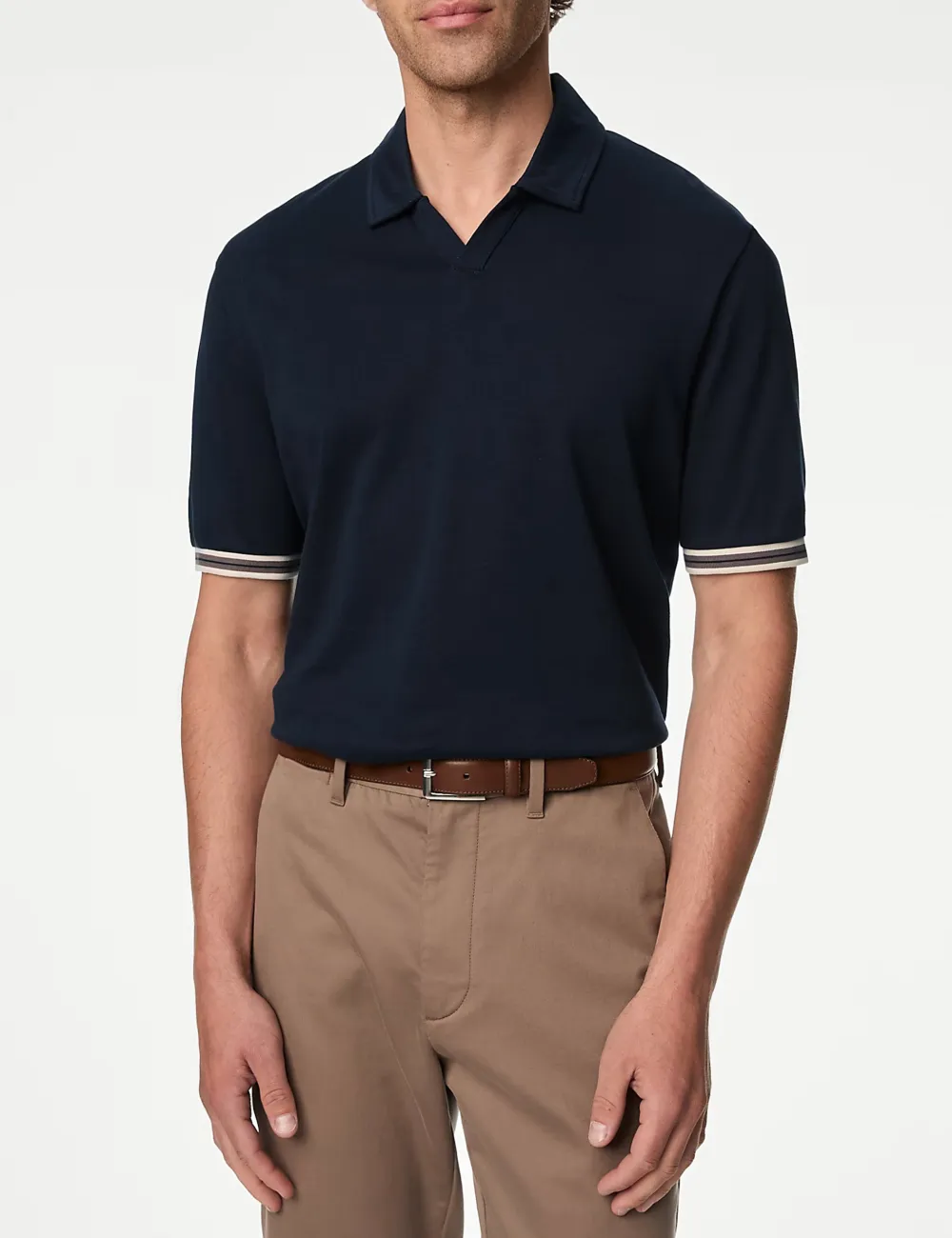 Pure Cotton Tipped Polo Shirt