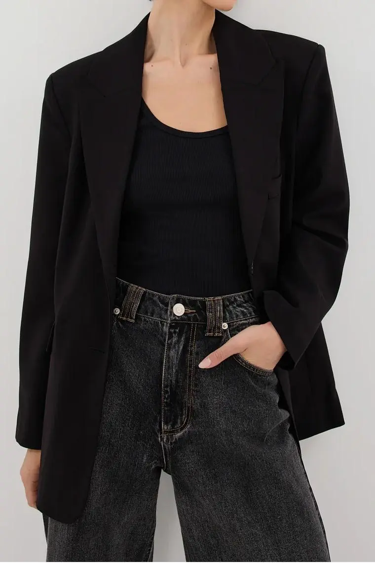 HARLEY BLACK OVERSIZED BOYFRIEND BLAZER