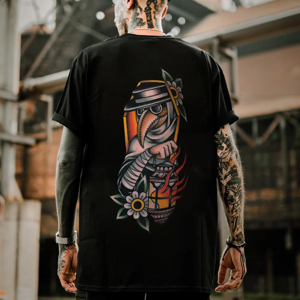 Plague Doctor Printed Men's T-shirt