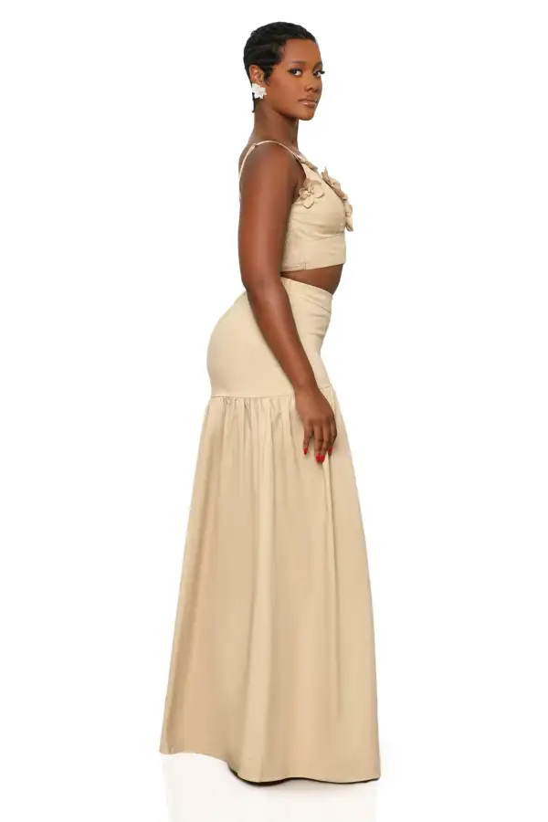 Flower Child Skirt Set (Tan)