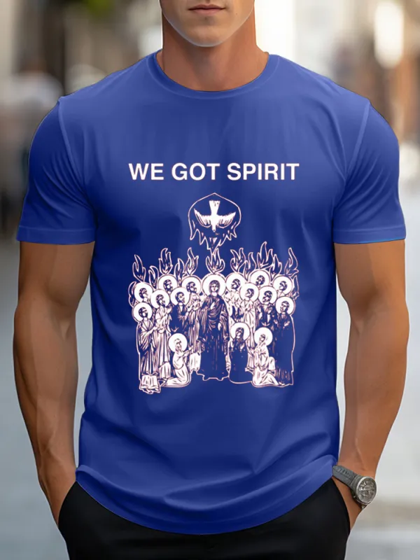Men'S We Got Spirit Pure Cotton Short-Sleeved T-Shirt
