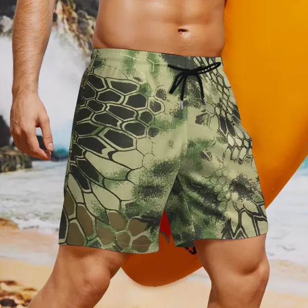 Various Colors Snake Print Fashionable Sports Beach Shorts