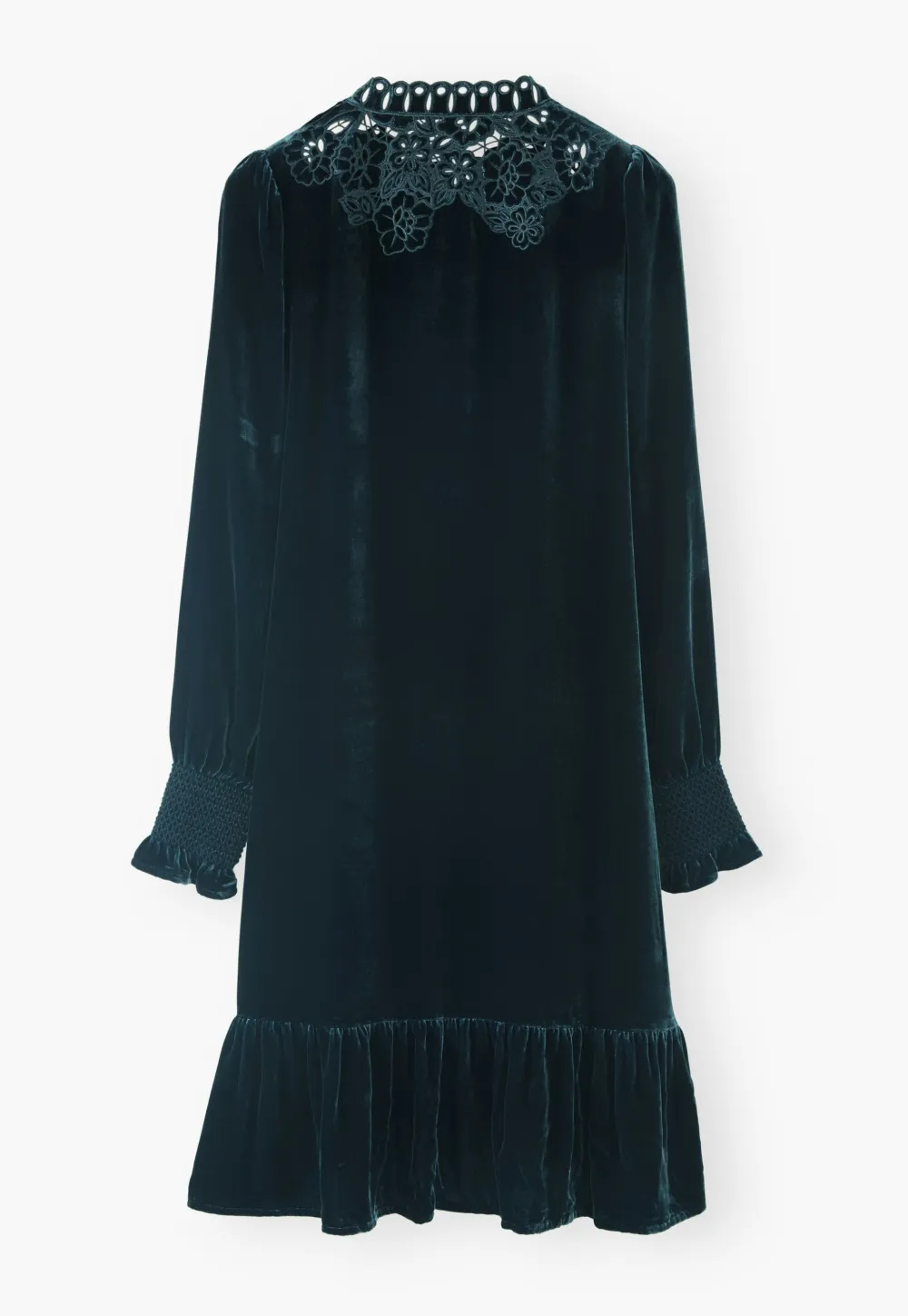 Broderie cutwork dress
Silk & viscose velvet