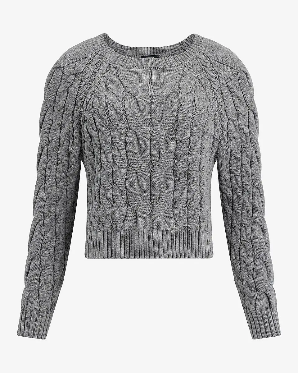 Cable Knit Crew Neck Sweater