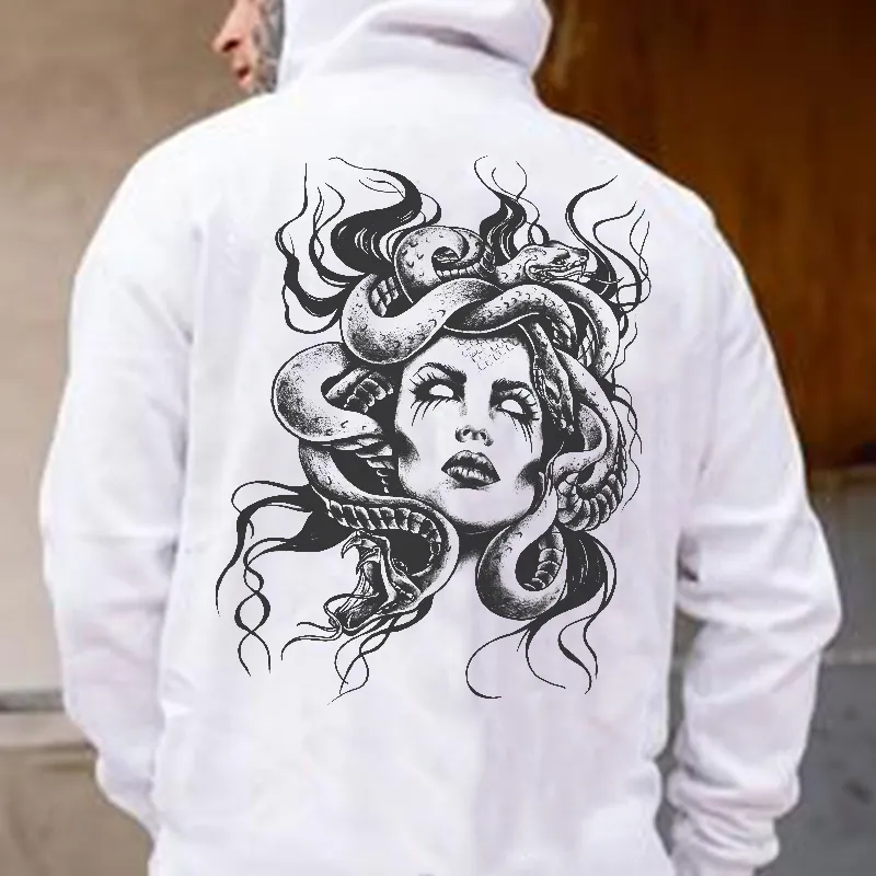 Medusa The Banshee Printed All-match Classic Hoodie