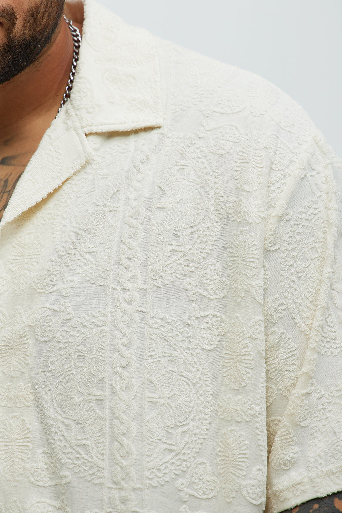 Link Textured Shirt - Cream