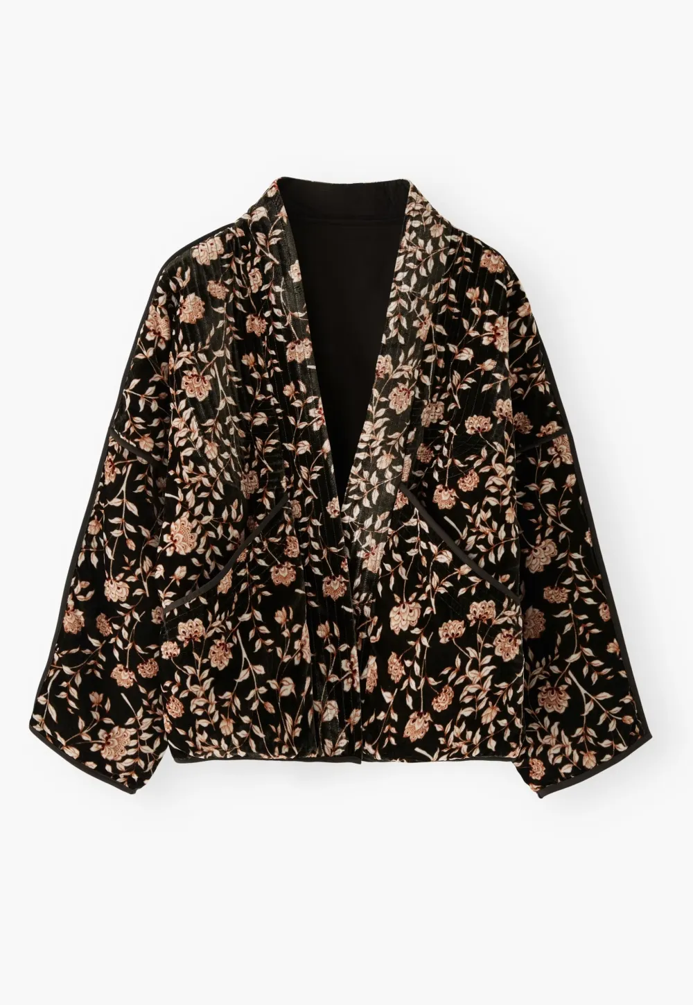 Cropped quilted jacket
Silk & viscose velvet