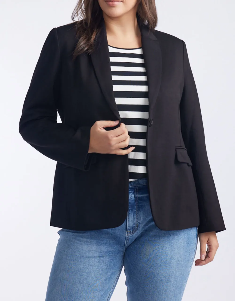 Timeless Ponte Blazer - Black