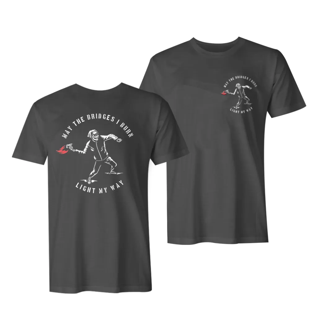May The Bridges Skull Printed T-Shirt