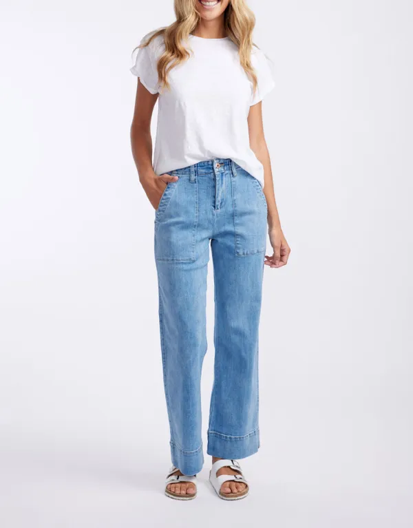 Celeste Wide Leg Jeans - 70's Blue