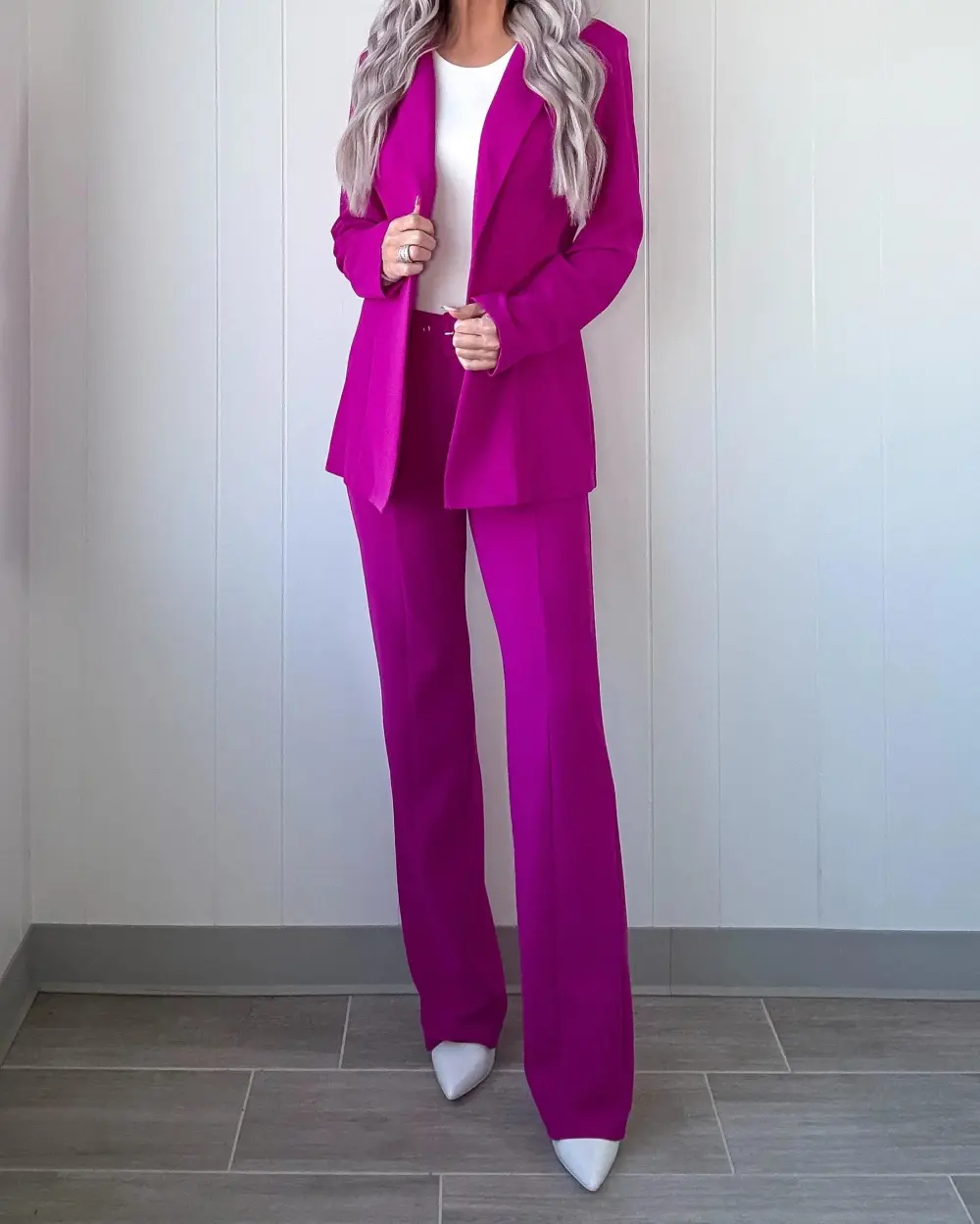 Winning Awards Blazer & Pants Set - Magenta