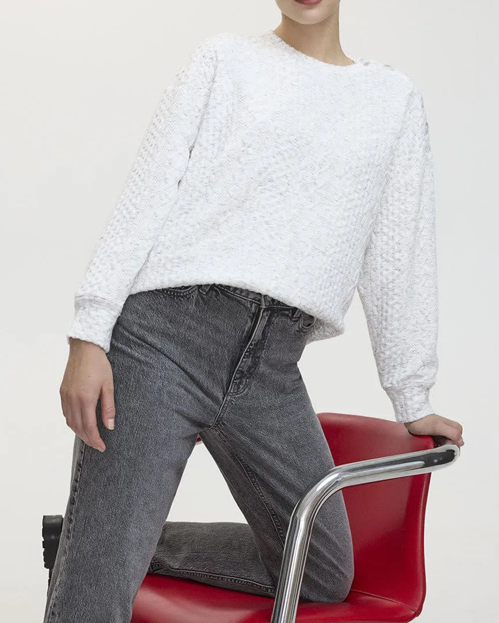 Long-Sleeve Crew-Neck Sweatshirt