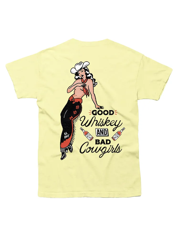 Girl And Beer Graphic Print T-Shirt