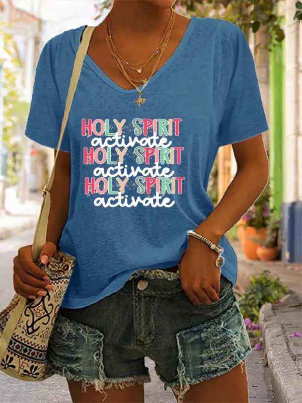 Holy Spirit Activate Shirt, Christian T-Shirt, Family Matching Christmas Shirt, Religious Shirt, Jesus, Faith, Church Shirts, Spiritual