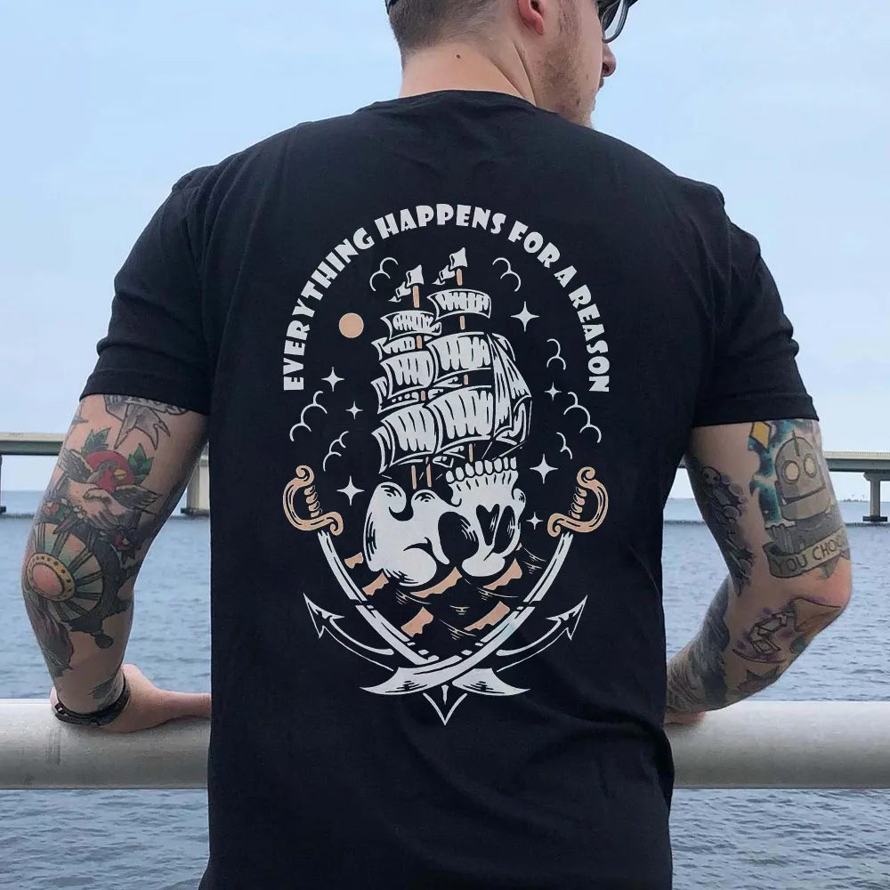 Everything Happens For A Reason Printed Men's T-shirt