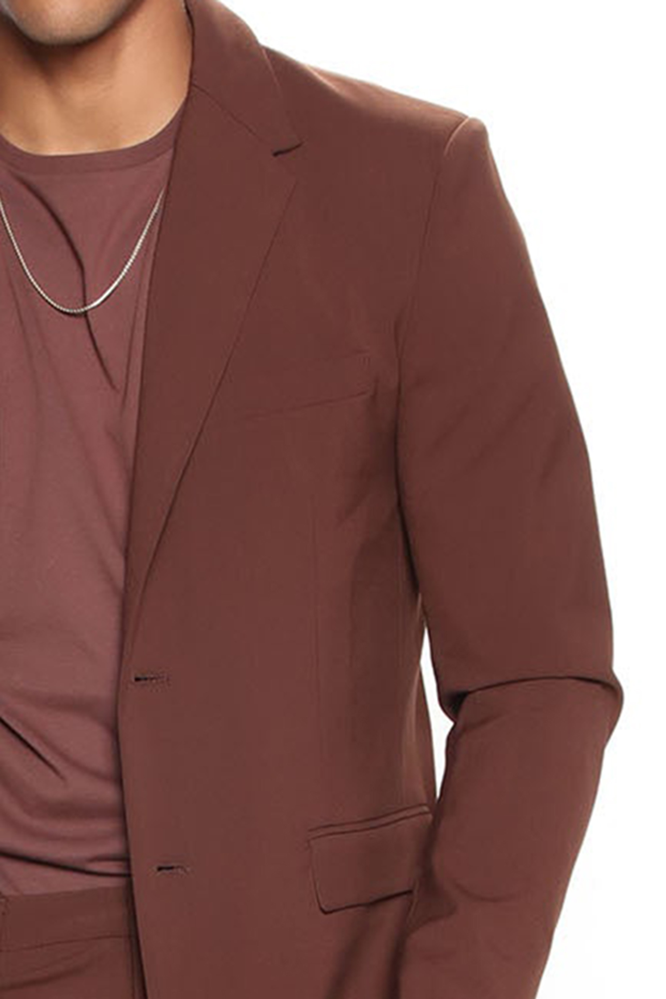 The Modern Stretch Suit Jacket - Brown