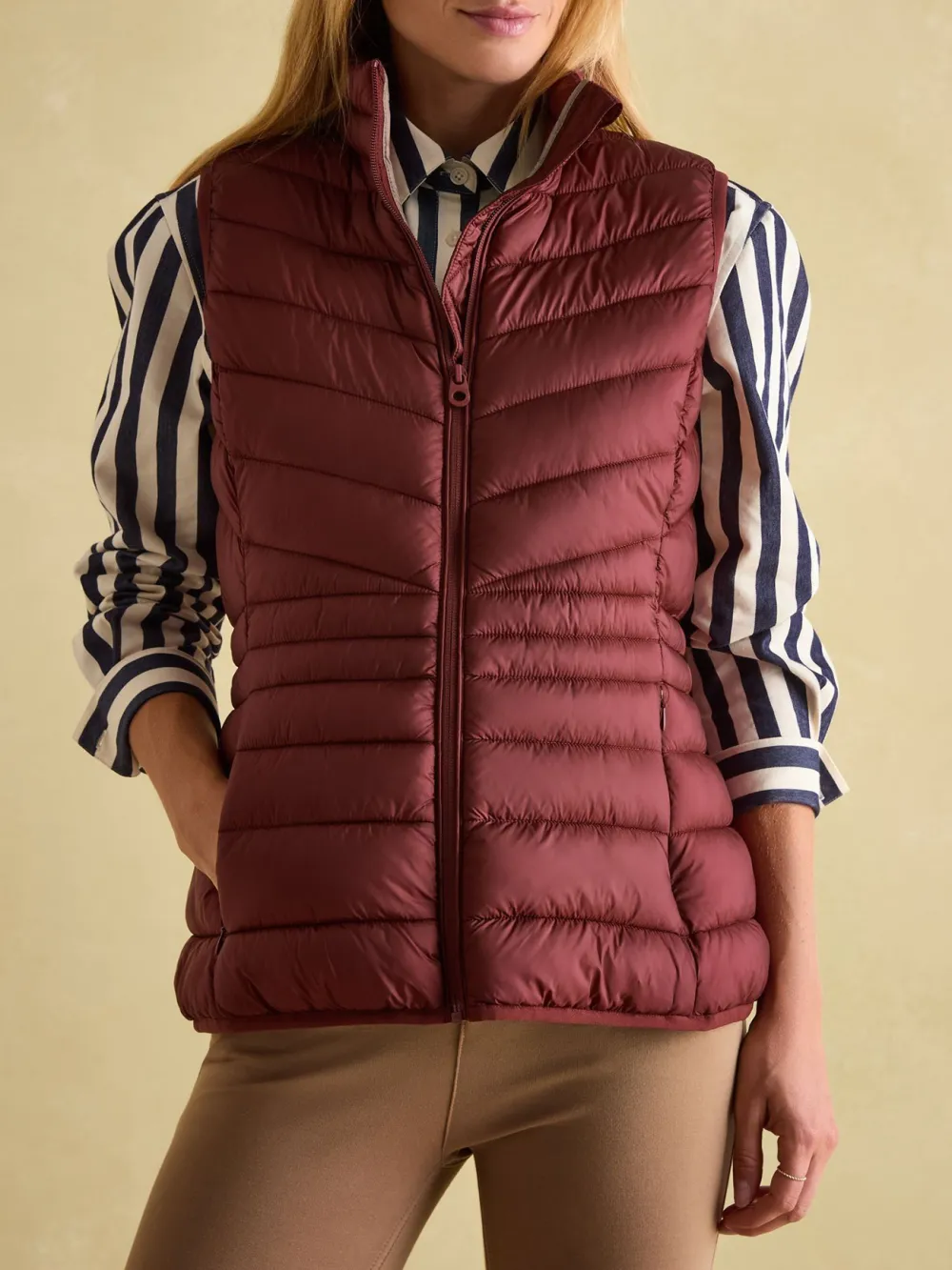 Sleeveless Kenley Burgundy Showerproof Padded Gilet