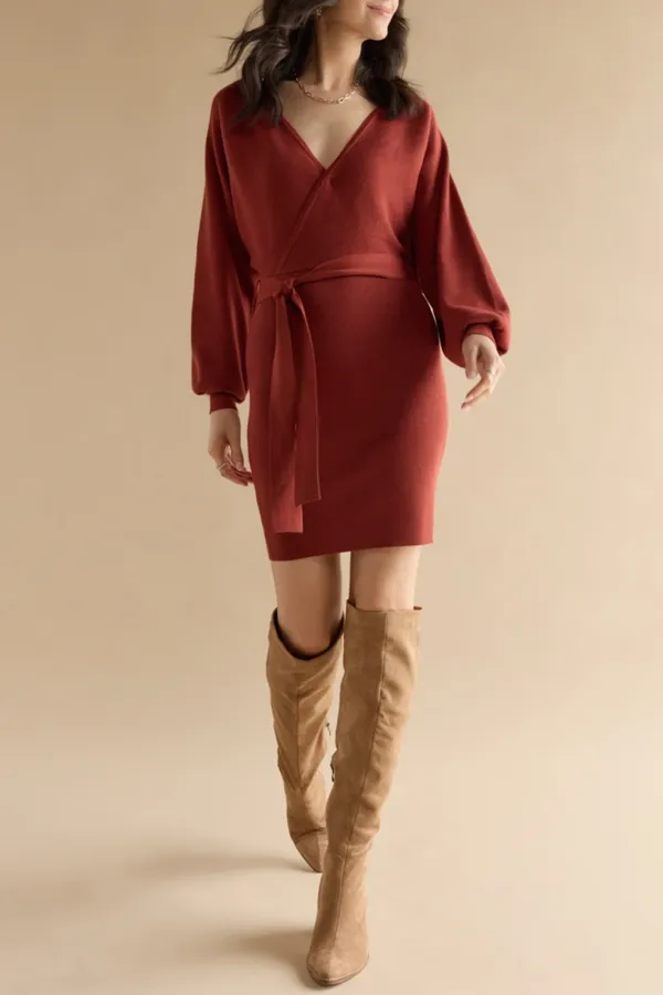 Joni Tie Waist Sweater Dress