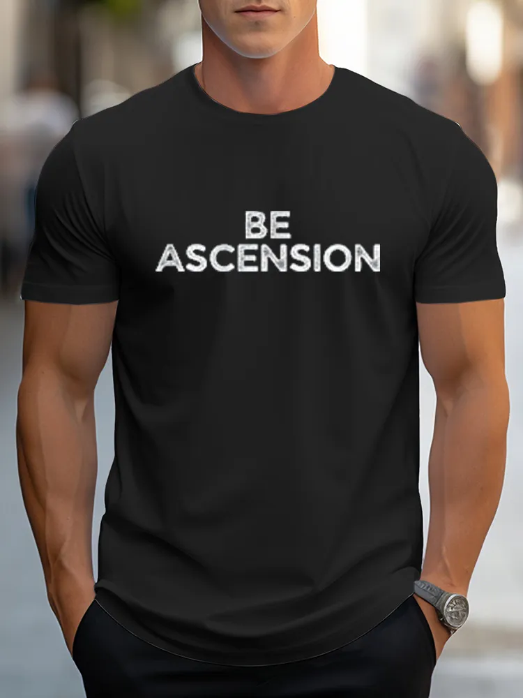 Men'S Be Ascension Pure Cotton Round-Neck Short-Sleeved T-Shirt